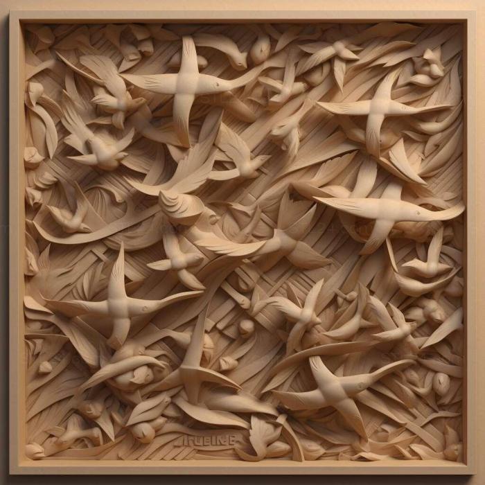 Patterns and decorations (Escher 1, PATTERN_2761) 3D models for cnc